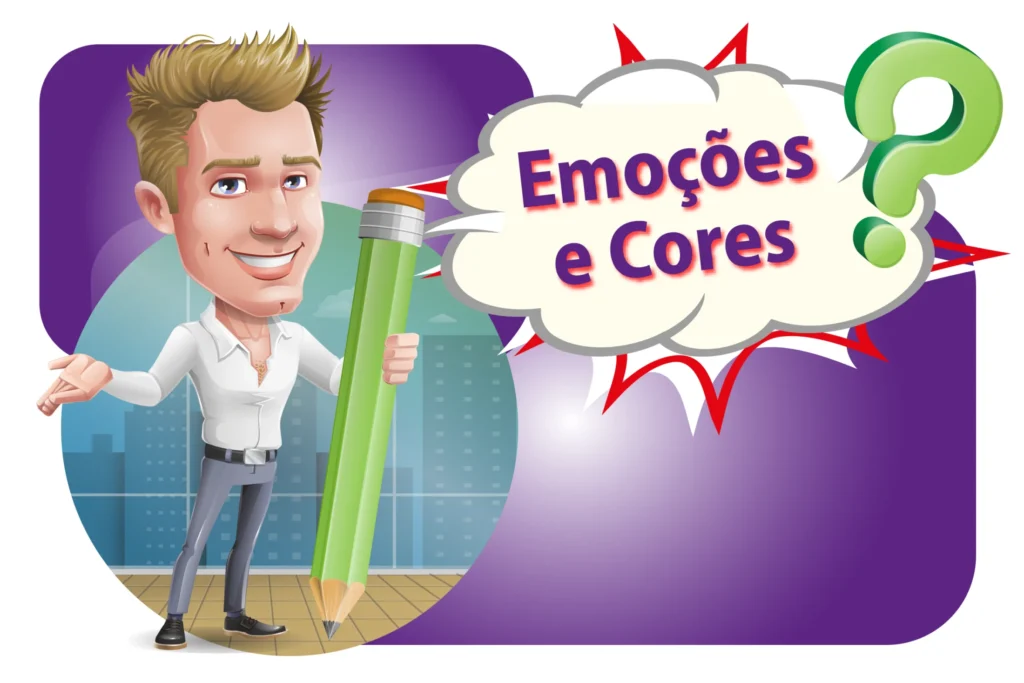 Ilustração sobre emoção e psicologia das cores